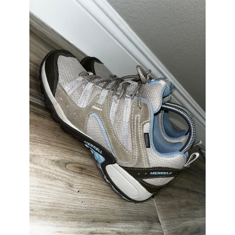 Merrell Hiking Trail Women's Size 8.5 Walking Shoes Pewter Peppermint